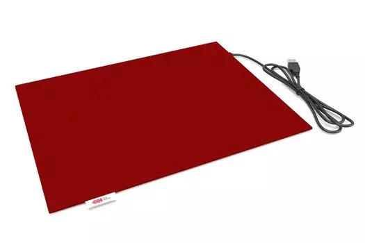 Коврик с подогревом Lappo c USB, 32х26, бордовый