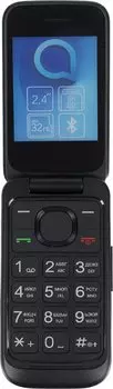 Мобильный телефон Alcatel 2053D OneTouch черный раскладной 2Sim 2.4" 240x320 0.3Mpix GSM900/1800 GSM1900 MP3 FM microSD max21Gb