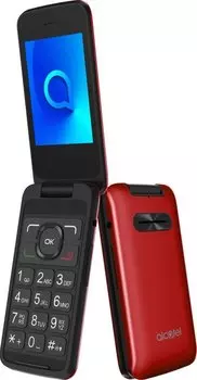 Мобильный телефон Alcatel 3025X красный раскладной 1Sim 2.8" 240x320 2Mpix GSM900/1800 GSM1900 MP3 FM microSD max32Gb