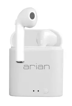 Гарнитура вкладыши Arian BT-02 TWS белый беспроводные bluetooth в ушной раковине (I7)
