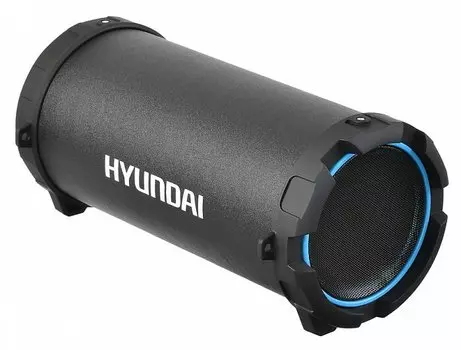 Колонка порт. Hyundai H-PAC220 черный/голубой 10W 1.0 BT/3.5Jack/USB