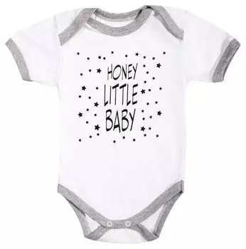 Комплект Amarobaby HONEY LITTLE BABY: Боди с длинным рукавом; Боди с коротким рукавом; Ползунки