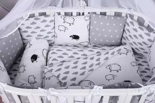 Комплект в кроватку 15 предметов AmaroBaby GOOD NIGHT