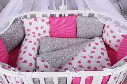 Комплект в кроватку 15 предметов AmaroBaby SWEET