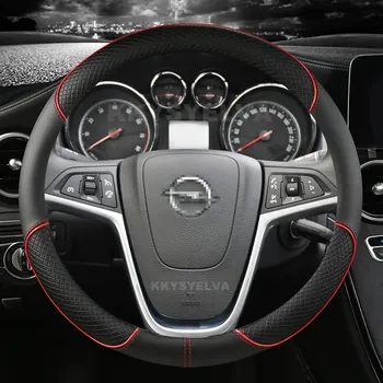 Чехол на руль автомобиля из искусственной кожи для Opel Mokka 2013-2016 Opel Insignia 2009-2013 Astra J 2010-2015 Meriva, автоаксессуары