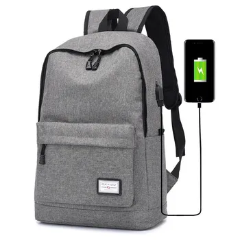 IELGY мужской рюкзак, модный школьный портфель с USB-портом, модная уличная дорожная сумка для компьютера, женская чёрный