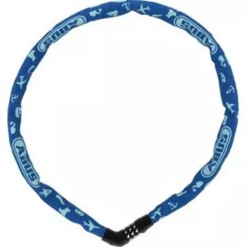 Велозамок ABUS Steel-O-Chain 4804C/75см, цепь, 4мм, кодовый, класс защиты 3/15, 360гр, голубой, 05-0086809