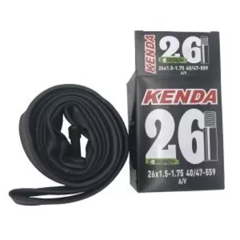Камера велосипедная Kenda, 26''x1.5-1.75, a/v ниппель, черный, 511344
