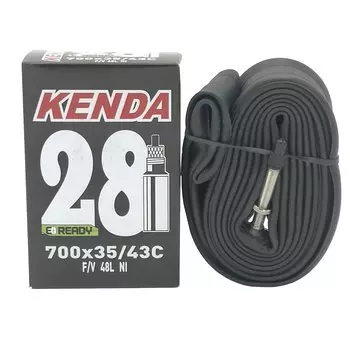 Камера велосипедная KENDA 28", 700x35/43C, f/v-48 mm, для гибридов и дорожных, 510255