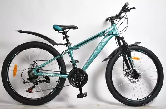 Подростковый велосипед Rook MА240D 24" (Возраст: 9-13 лет (Рост: 135-150 см), Цвет: синий/серебристый)