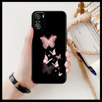 Красивый узор бабочки для Xiaomi Redmi Note 10S 10 9T 9S 9 8T 8 7S 7 6 5A 5 Pro Max мягкий черный чехол для телефона Redmi Note 10 5G