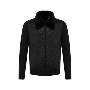 Комбинированный кардиган с меховой отделкой Zilli