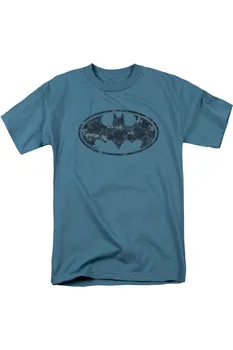 Футболка Batman Navy Camo Shield с коротким рукавом для взрослых Gildan