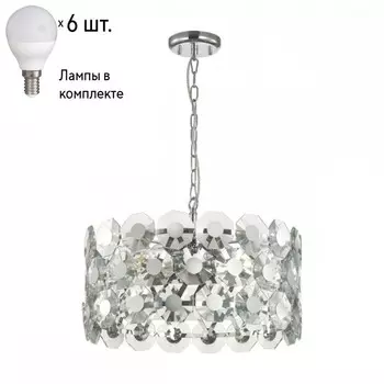 Подвесная люстра Tokata Odeon Light с лампочками 4973/6+Lamps E14 P45