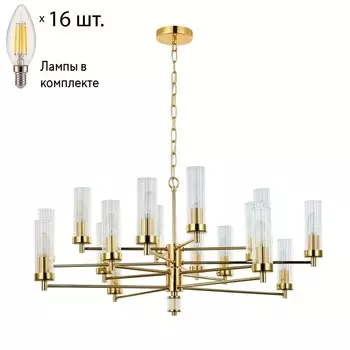 Подвесная люстра с лампочками Favourite Aesthetic 2673-16P+Lamps E14 Свеча