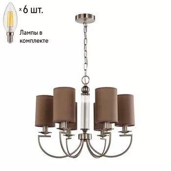 Подвесная люстра с лампочками Favourite Argo 2934-6P+Lamps E14 Свеча
