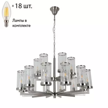 Подвесная люстра с лампочками Favourite Assembly 2374-18P+Lamps E14 Свеча