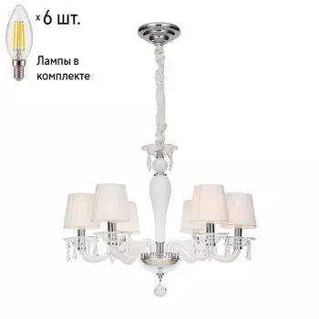 Подвесная люстра с лампочками Favourite Atlanta 2056-6P+Lamps E14 Свеча