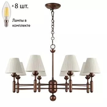 Подвесная люстра с лампочками Favourite Avangard 2953-8P+Lamps E14 Свеча