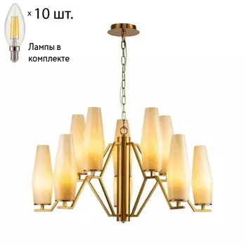 Подвесная люстра с лампочками Favourite Figuris 2872-10P+Lamps E14 Свеча
