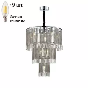 Подвесная люстра с лампочками Favourite Ignis 2924-9P+Lamps E14 Свеча