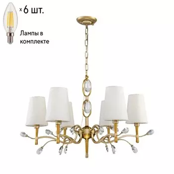 Подвесная люстра с лампочками Favourite Luca 2703-6P+Lamps E14 Свеча