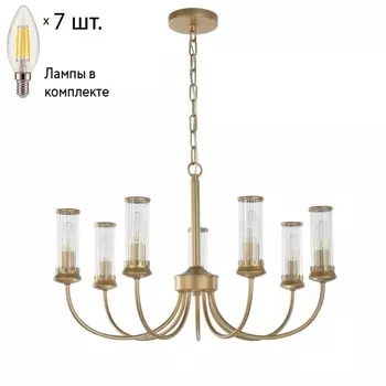 Подвесная люстра с лампочками Favourite Mollis 2692-7P+Lamps E14 Свеча