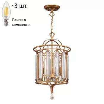 Подвесная люстра с лампочками Favourite Royalty 2021-3P+Lamps E14 Свеча