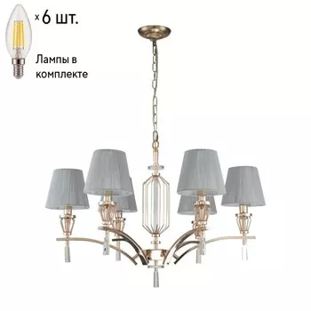 Подвесная люстра с лампочками Favourite Sade 2690-6P+Lamps E14 Свеча