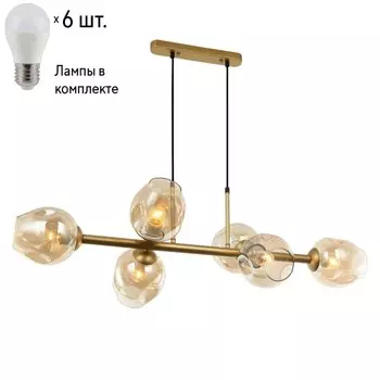 Подвесная люстра с лампочками Favourite Traube 2362-6P+Lamps E27 P45