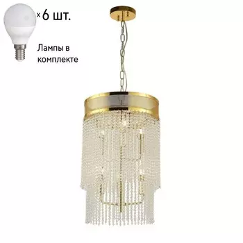 Подвесная люстра с лампочками Favourite Vertical 2951-6P+Lamps E14 P45