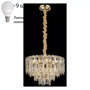 Подвесная люстра с лампочками Wertmark WE108.09.303+Lamps