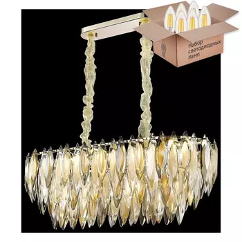 Подвесная люстра с лампочками Wertmark WE144.14.303+Lamps
