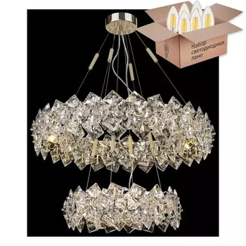 Подвесная люстра с лампочками Wertmark WE155.18.303+Lamps
