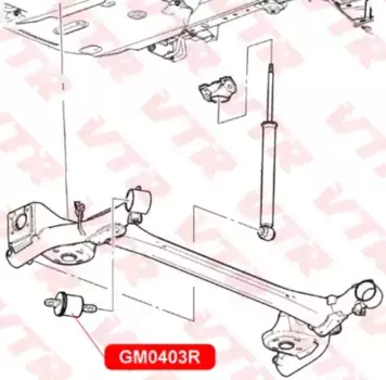 GM0403R САЙЛЕНТБЛОК БАЛКИ ЗАДНЕЙ ПОДВЕСКИ VTR