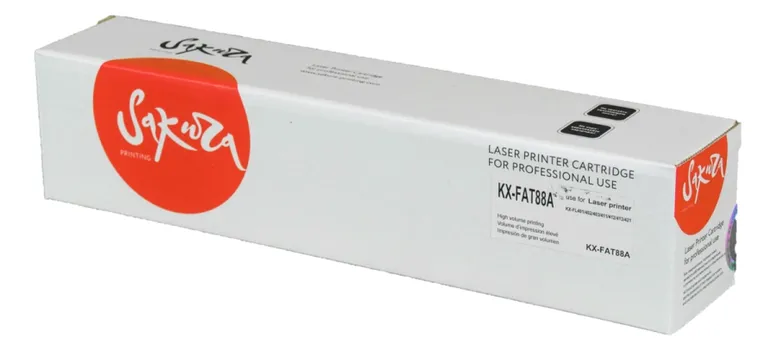 Картридж лазерный Sakura SAKXFAT88A (KX-FAT88A7), черный, 2000 страниц, совместимый для Panasonic KX-FL403/ FL423/ FLC413/ FLC418 без чипа
