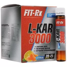 L-Kar 3000, вкус цитрус, 20 ампул, Fit-Rx