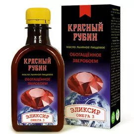 Масло льняное «Красный Рубин», 200 мл, Компас Здоровья