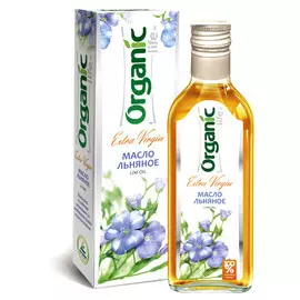 Масло пищевое нерафинированное льняное, 250 мл, Organic Life