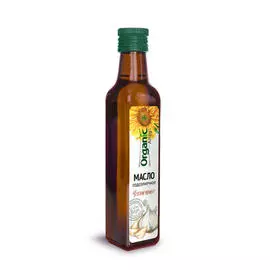 Масло пищевое нерафинированное подсолнечное чесночное, 250 мл, Organic Life