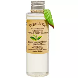 Массажное масло для лица «ЗЕЛЕНЫЙ ЧАЙ, ЖОЖОБА И СЛАДКИЙ МИНДАЛЬ» 120 мл, OrganicTai