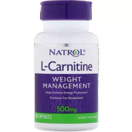 L-карнитин, 500 мг, 30 капсул, Natrol