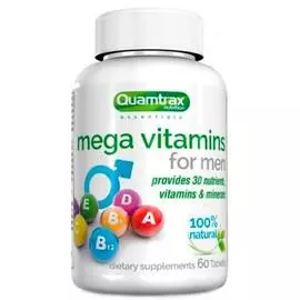 Mega Vitamins for Men, 60 таблеток, Quamtrax
