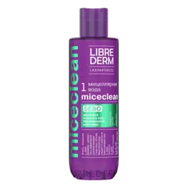Мицеллярная вода SEBO для жирной и комбинированной кожи Miceclean, 200 мл, Librederm