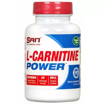 L-Карнитин L-Carnitine Power, 500мг, 60 капсул, SAN