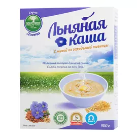Льняная каша "Алфит Плюс", "Диета" с мукой из зародышей пшеницы, 400 г, Алфит Плюс