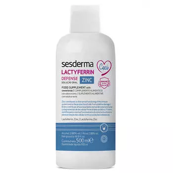 Lactyferrin Zinc Defence для иммунитета, для мужского и женского здоровья, 500 мл, Sesderma