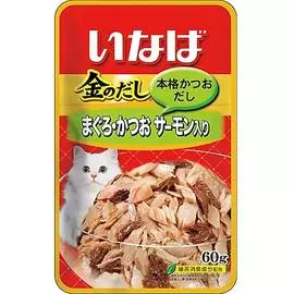 Лакомство для кошек желтоперый тунец и японский тунец-бонито с семгой, 60 гр, Japan Premium Pet