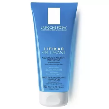 LIPIKAR GEL LAVANT Успокаивающий гель для душа для чувствительной кожи младенцев, детей и взрослых 200 мл, LA ROCHE POSAY
