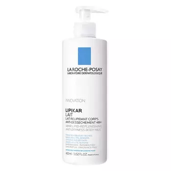 LIPIKAR LAIT Молочко для сухой и очень сухой кожи младенцев, детей и взрослых, 400 мл, LA ROCHE POSAY